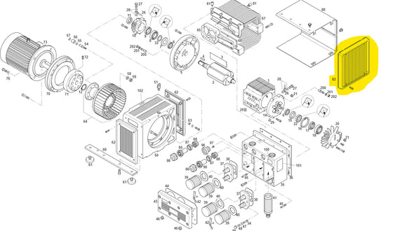 Demontage carte pompe a palettes seches kta 100  1